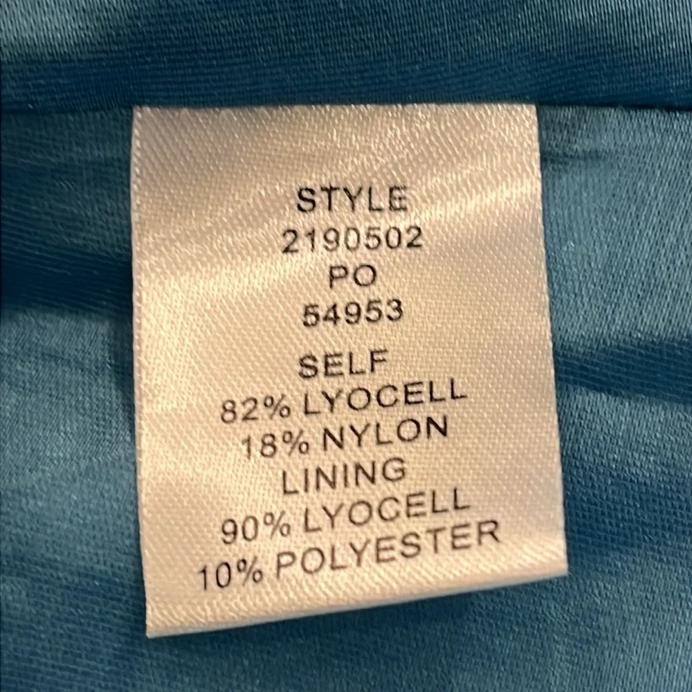 Luminary Fine Collection stunning Blue off one shoulder dress. Worn once. Lg. - Picture 12 of 16